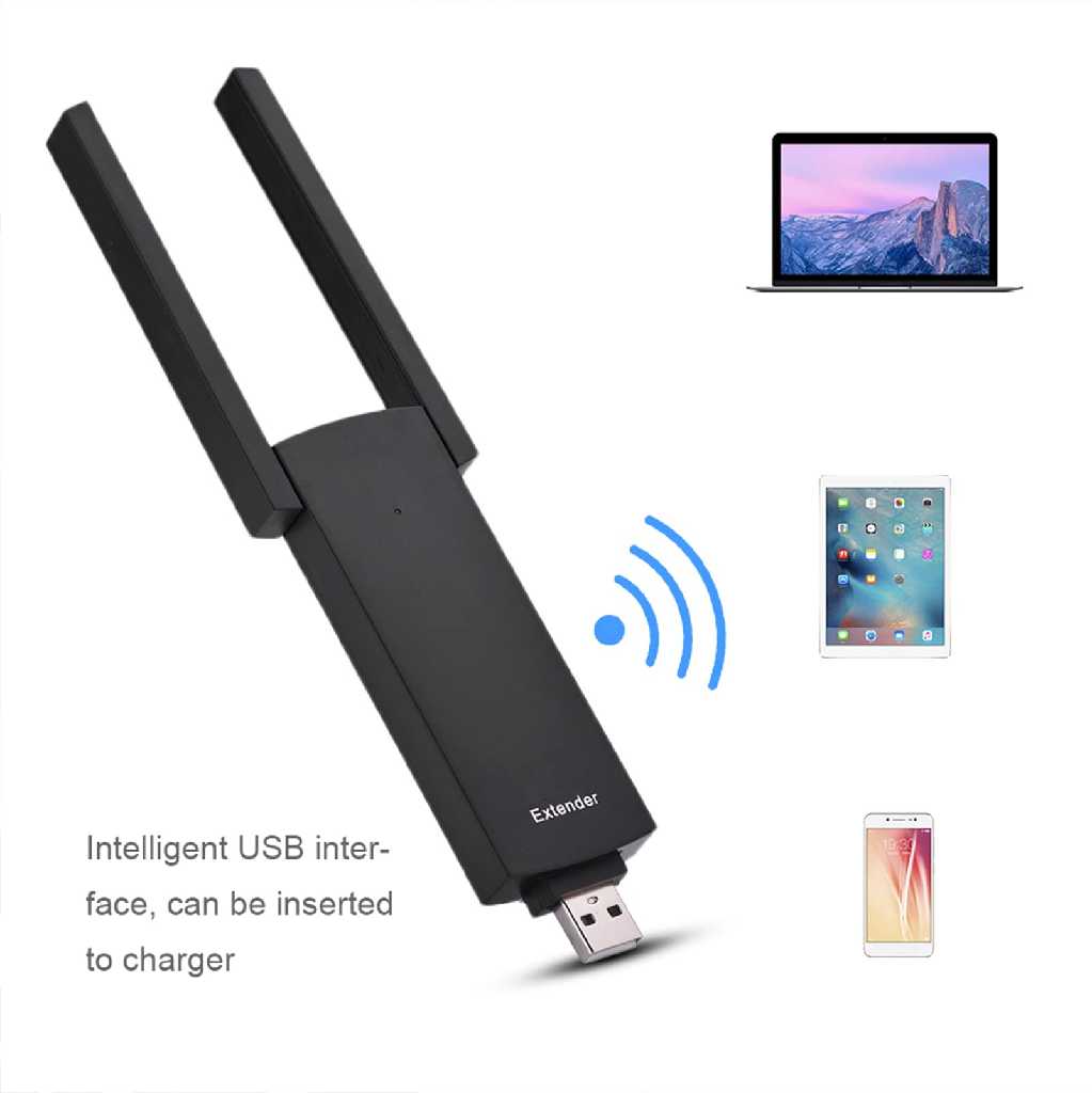 أحدث وأصغرمقوي ولاقط وموزع لشبكةWiFi(رابتر)لتقويه+تسريع بث الشبكات البعيدة بدون اسلاك يعمل بأي منفذUSB