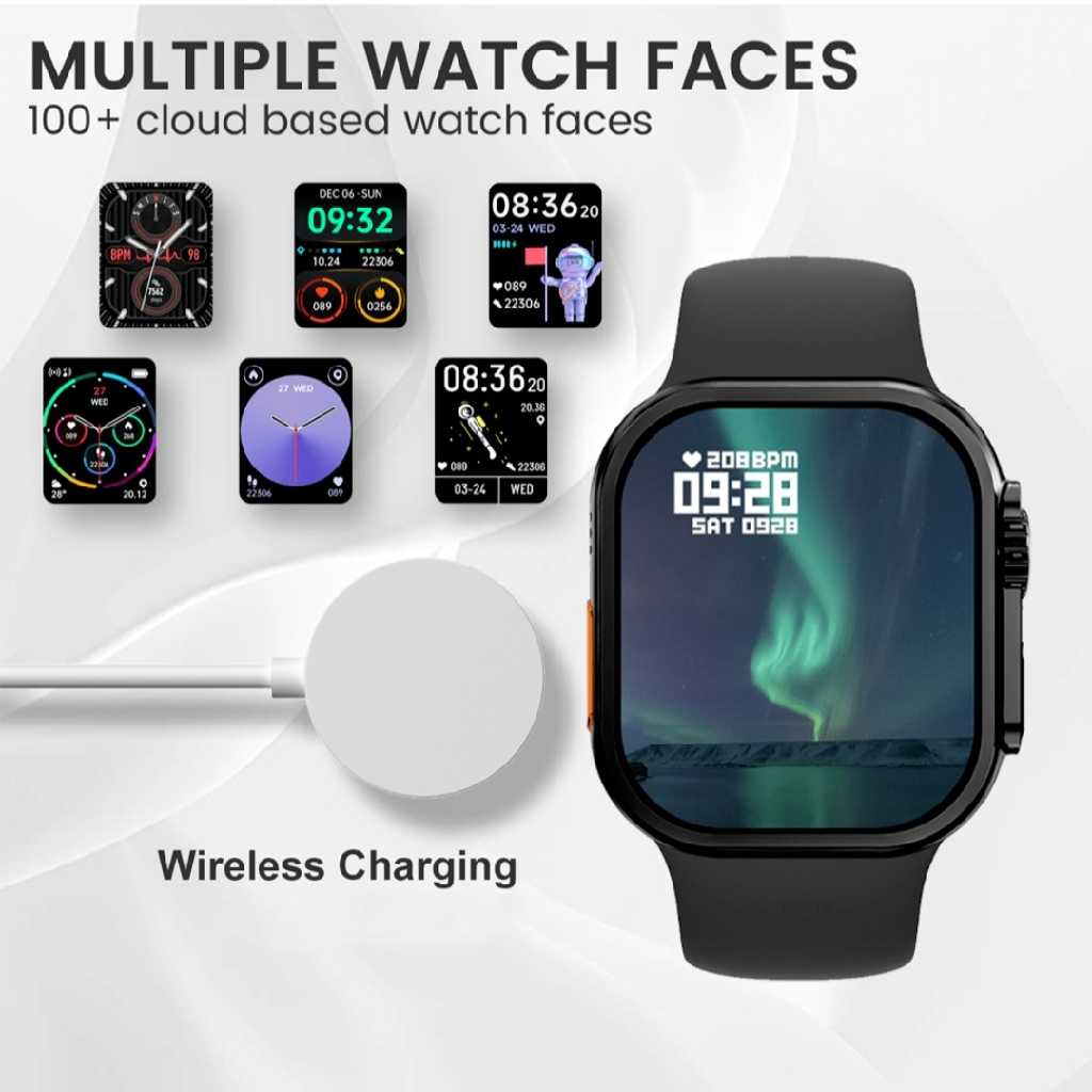 ساعة ذكية Watch 9 Ultra مع شاشة كبيرة