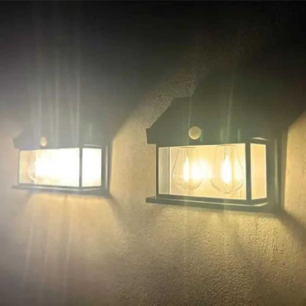 مصباح جداري شمسي مدمج ببطارية