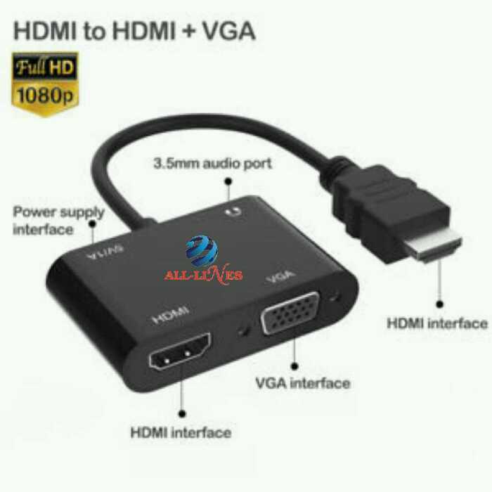 HDMI TO HDMI & VGA adapter
